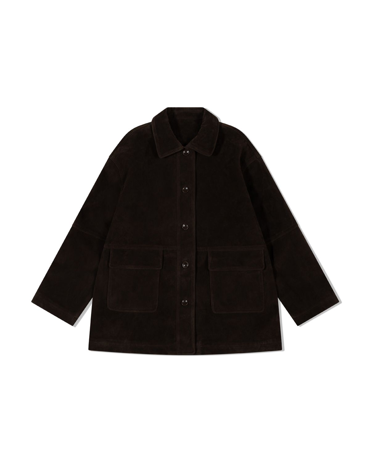 모아(MOAA) Vintage Suede Utility Coat (BROWN)