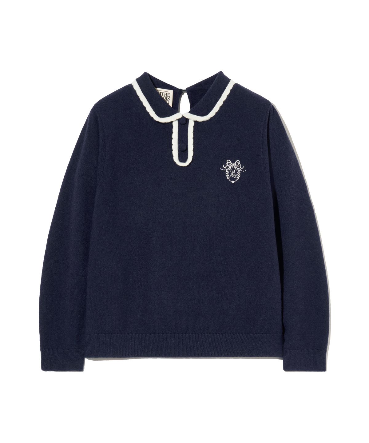 마리떼 키즈(MARITHÉ KIDS) KIDS W SCALLOP COLLAR KNIT navy