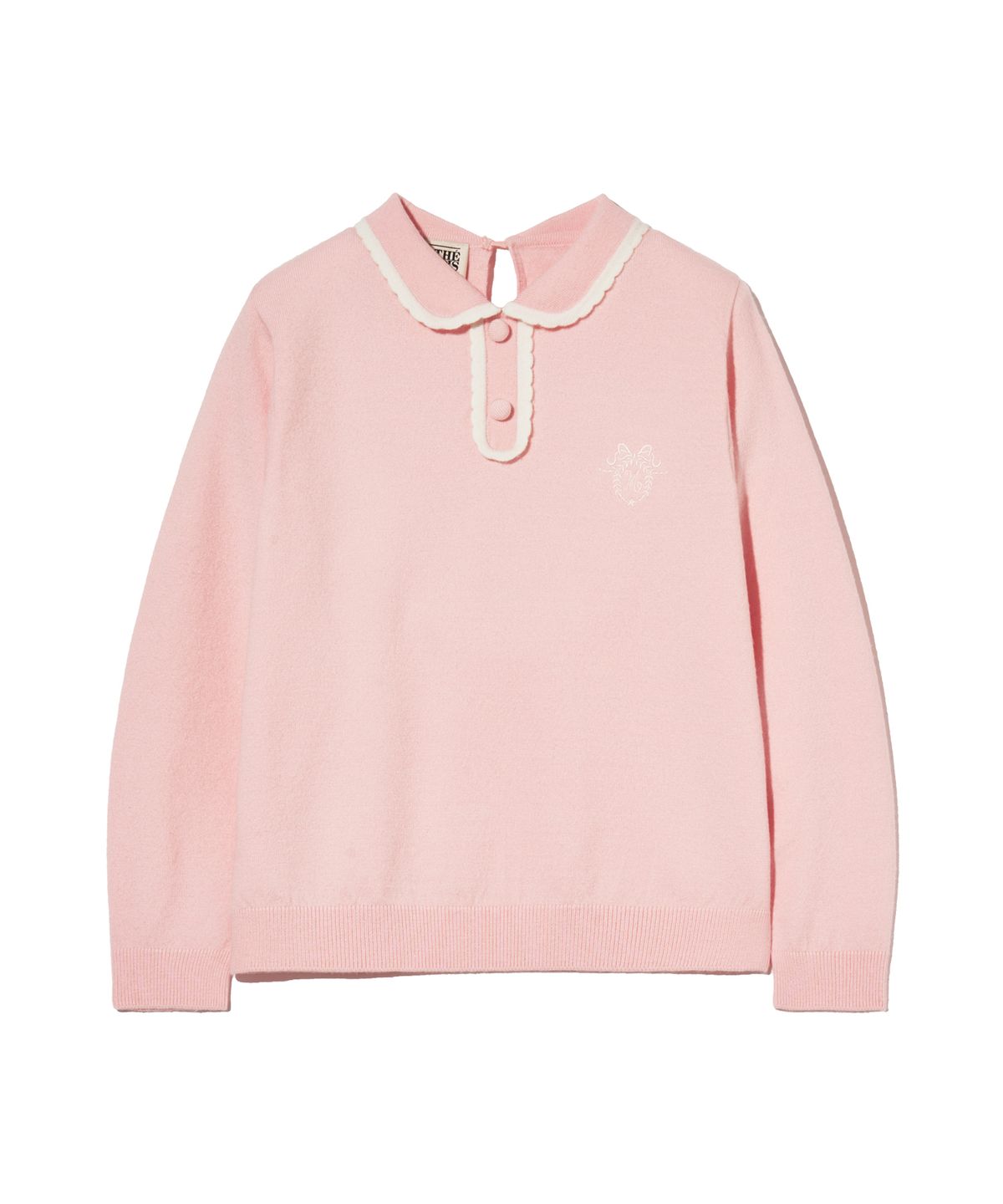 마리떼 키즈(MARITHÉ KIDS) KIDS W SCALLOP COLLAR KNIT pink