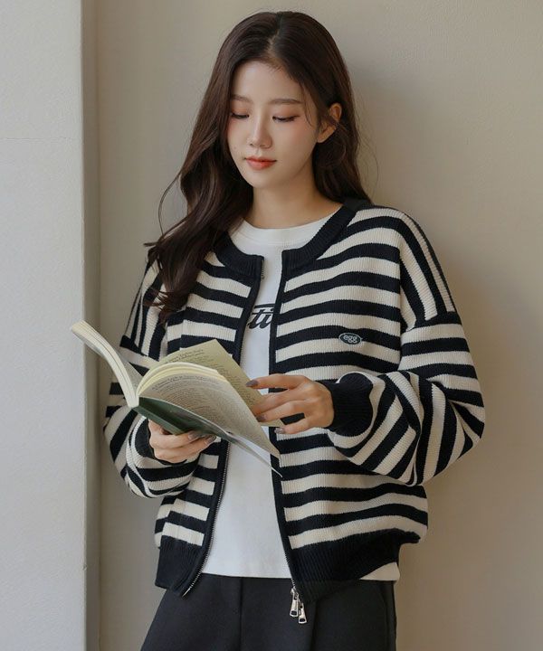 【musasi様】COMPACT LOGO KNIT CARDIGAN MUSINSA | FRENCHCHIC (Single-color ver.) Course Egg