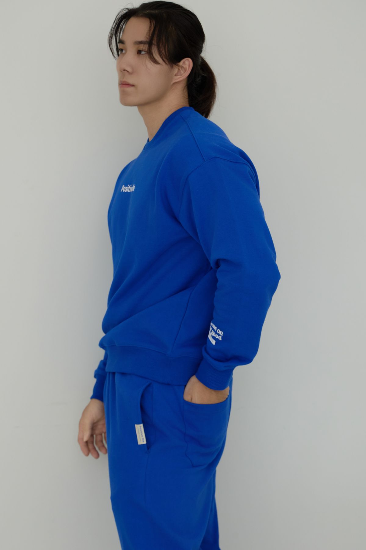 포지티브미(POSITIVEME) 두잇포유 스웻셔츠 블루