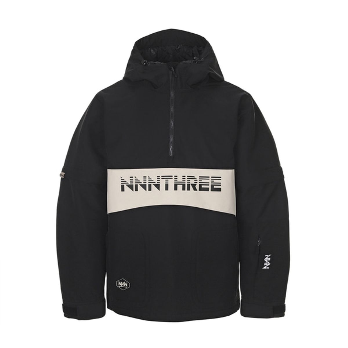 엔쓰리(NNN) 2324 NNN - Bliss23 Anorak - JACKET - 블랙+아이보리  ( 남녀공용 스노우보드복 자켓 )