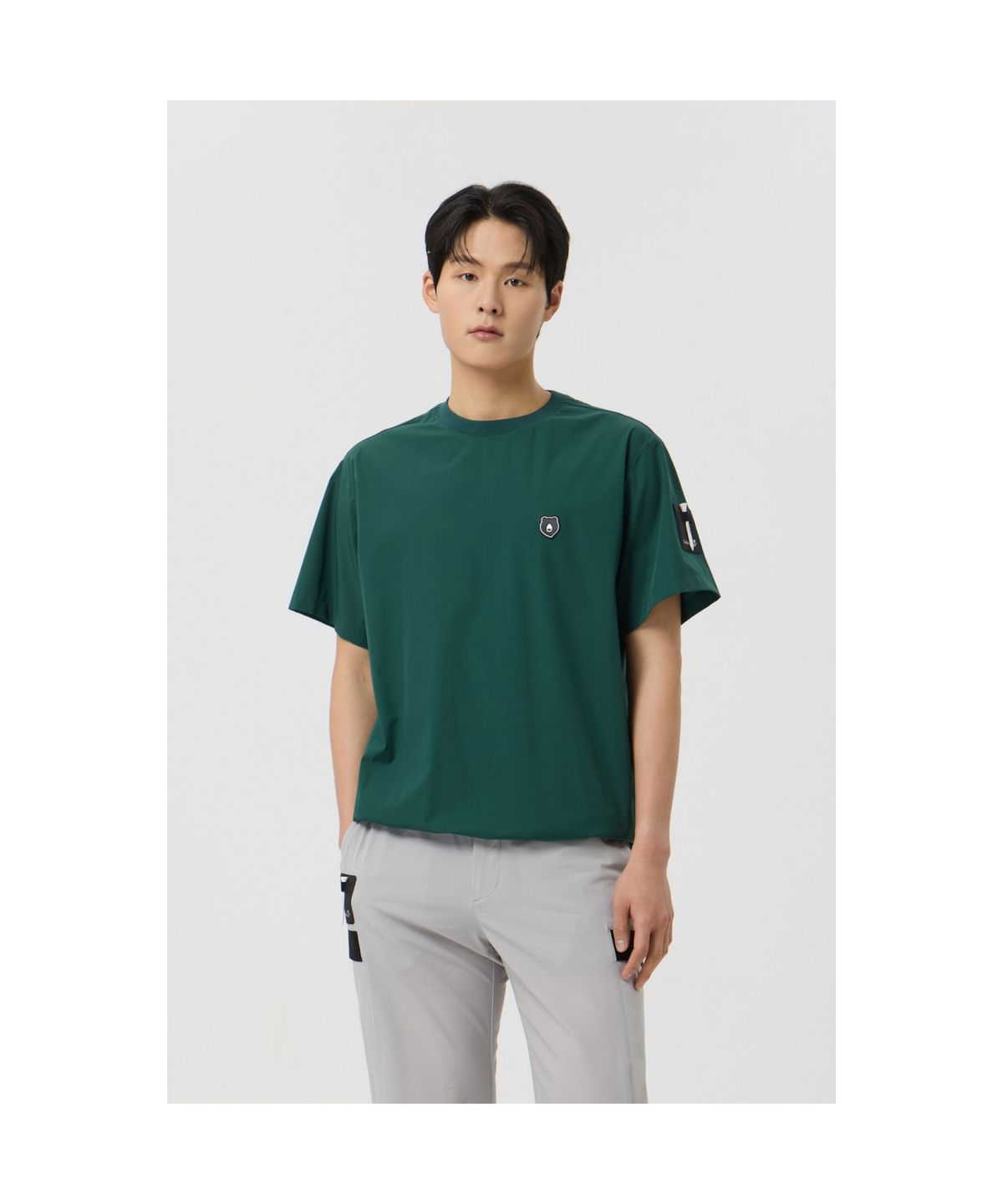 골든베어(GOLDEN BEAR) Stretchable Woven Crewneck Sweatshirt_G4TAM25141GRX