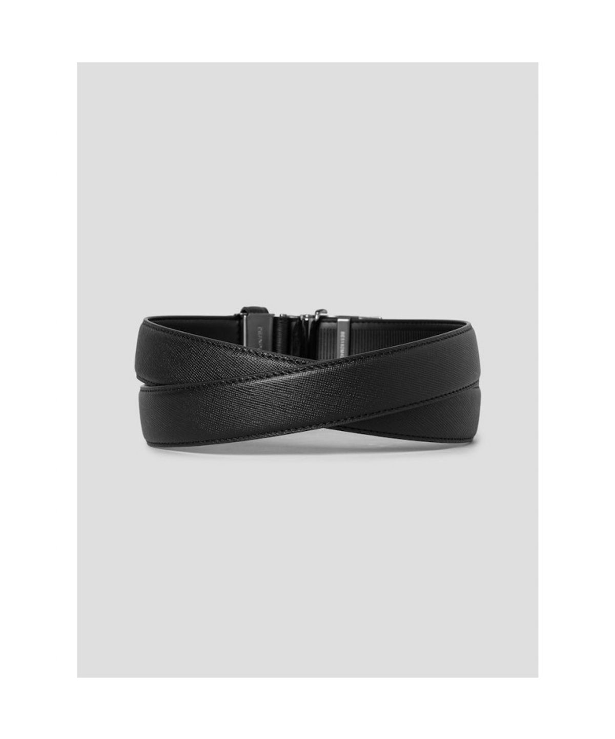 빈폴 액세서리(BEANPOLE ACCESSORY) 흑착 체크 자동 버클 벨트 - 블랙