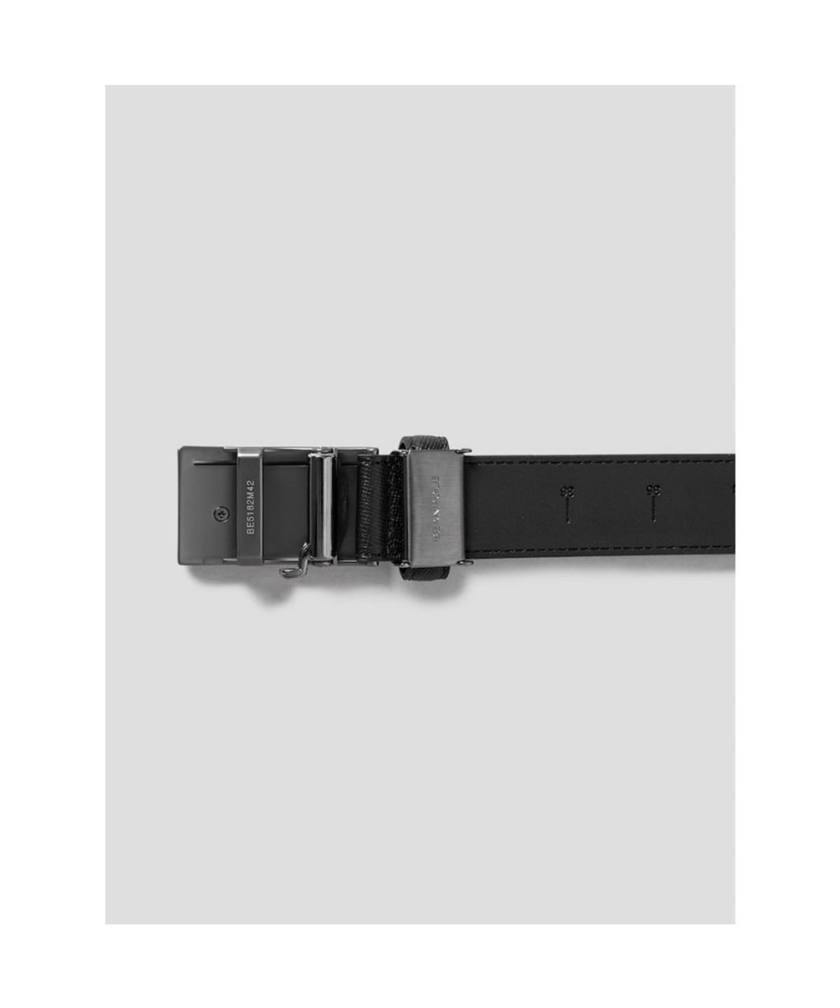 빈폴 액세서리(BEANPOLE ACCESSORY) 흑착 체크 자동 버클 벨트 - 블랙