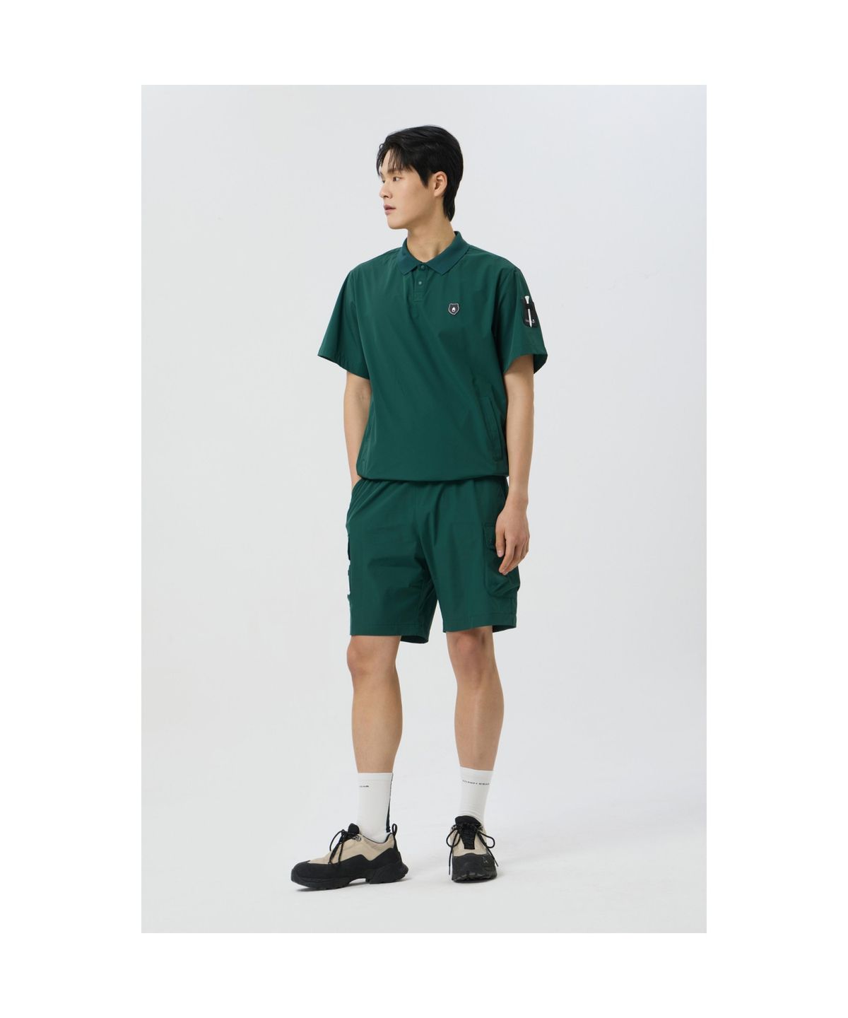 골든베어(GOLDEN BEAR) Stretchable Woven Cargo Shorts_G4PAM25111GRX