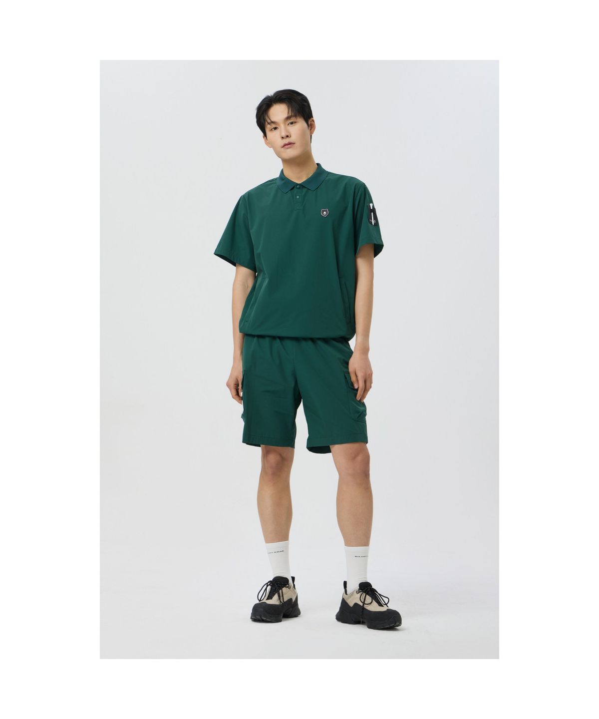 골든베어(GOLDEN BEAR) Stretchable Woven Cargo Shorts_G4PAM25111GRX
