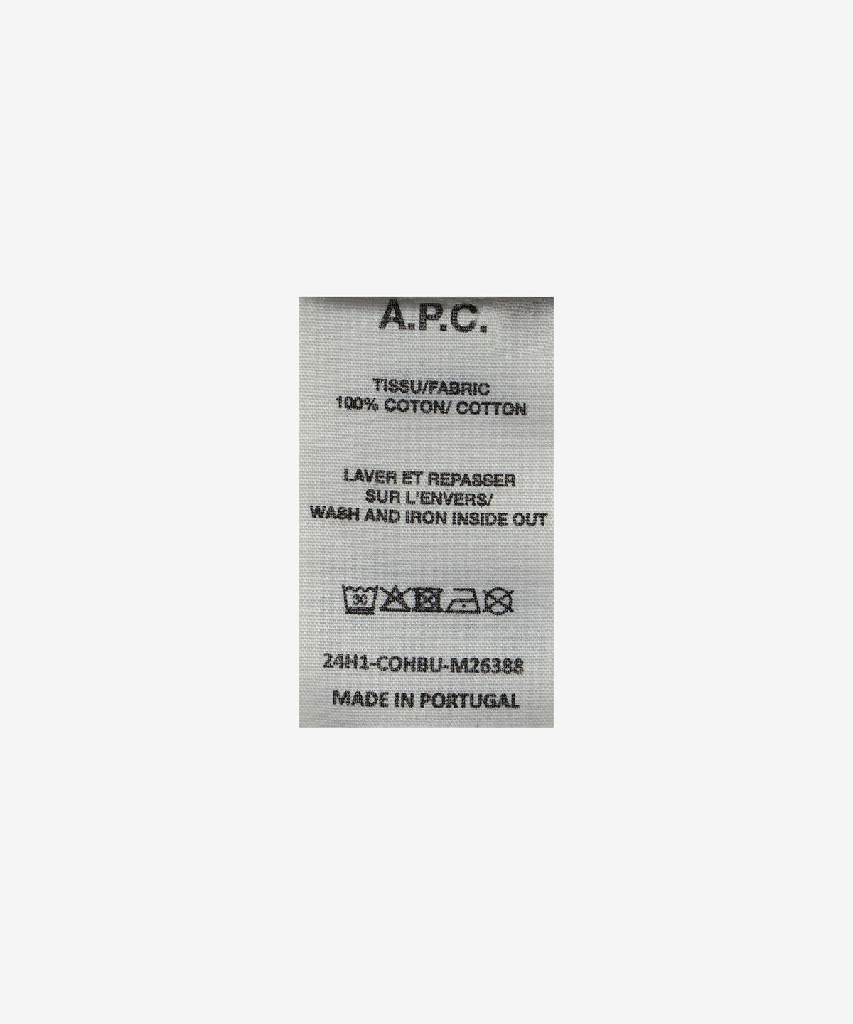 아페쎄(A.P.C.) 루 마담 레귤러핏 반소매 티셔츠 - 화이트:다크네이비 / COHBUM26388TAE