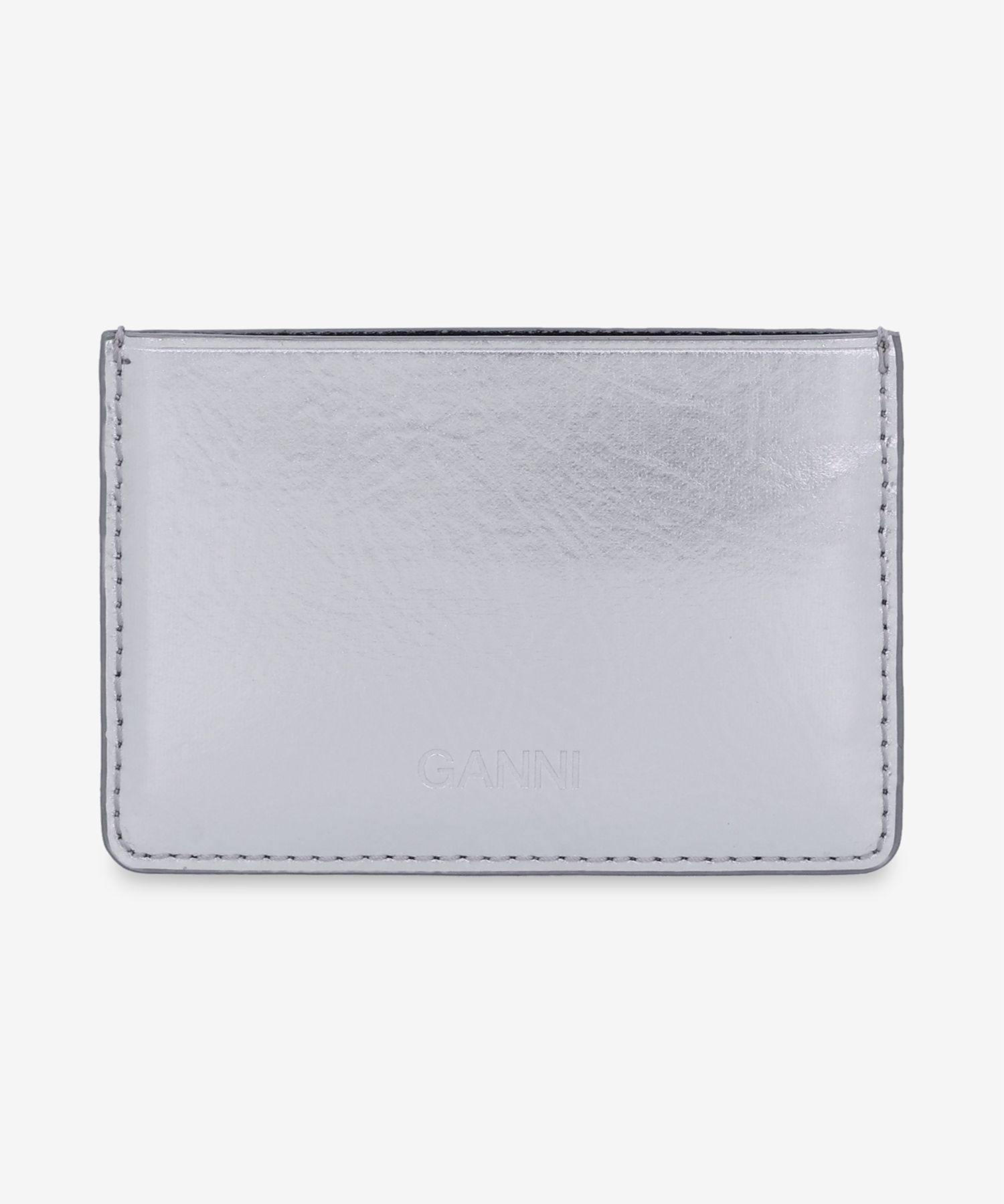 ★Ganni★ Ganibu llic Card Holder Silver A6596018 A65960 MUSINSA | GANNI Gani Boo Metallic Card Holder - Silver