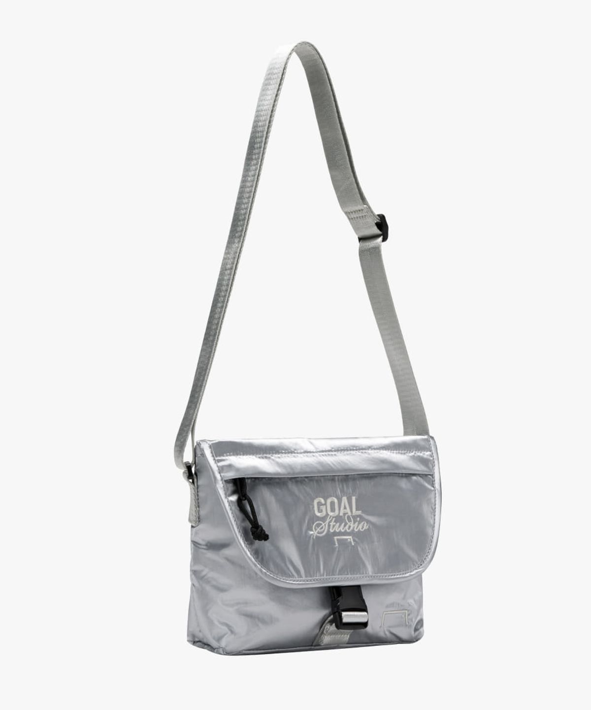 골스튜디오(GOALSTUDIO) GLOSSY MINI CROSS BAG-SILVER
