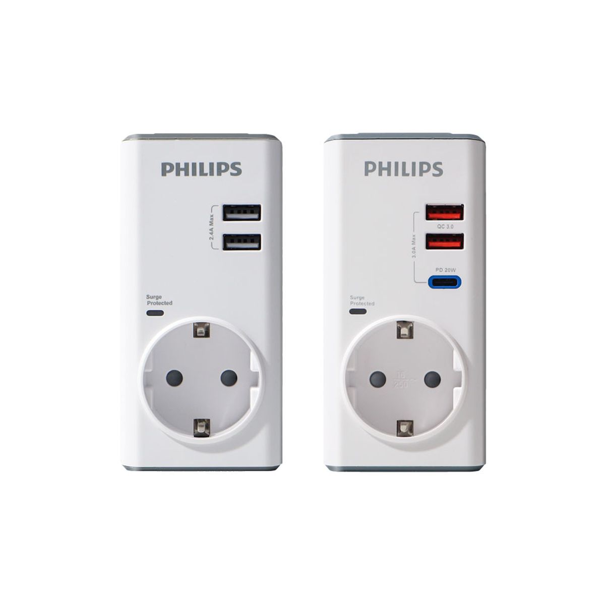 필립스(PHILIPS) 서지보호멀티탭 고용량 무선 USB 3구