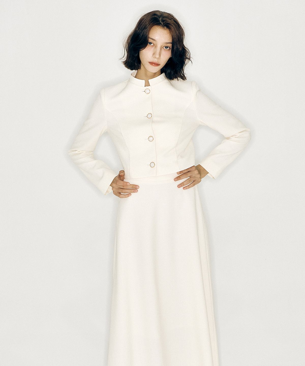 비아락테아(VIA LACTEA) Collar Crop Jacket