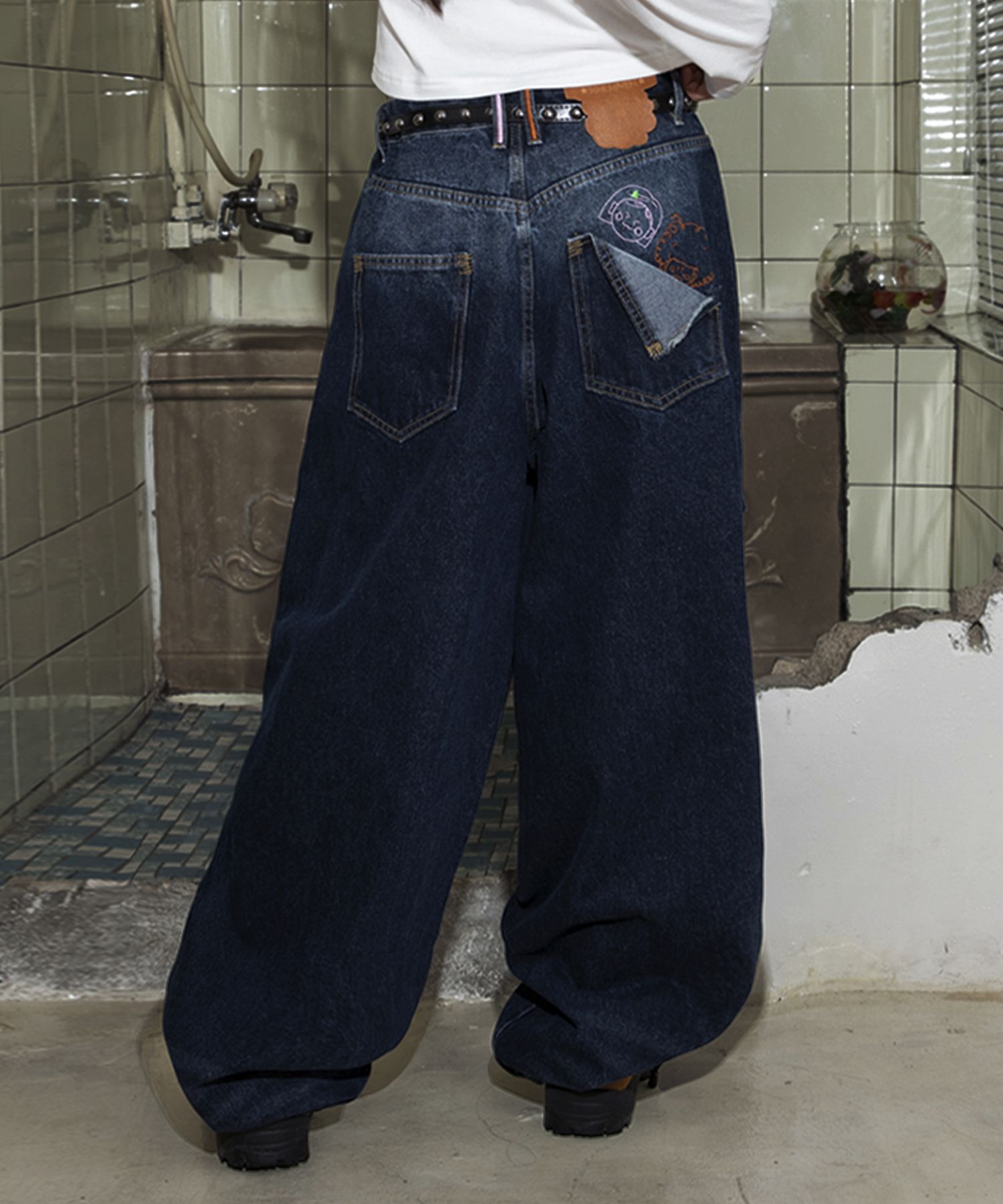 MUSINSA公式 | RuNaKiHu WXP030 LUNA KIFU WASHING DENIM PANTS