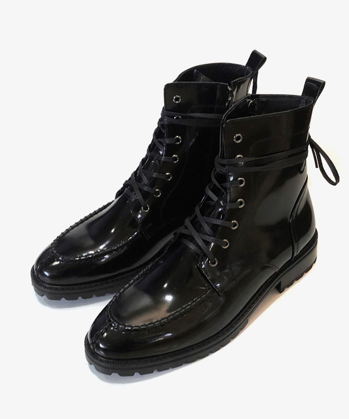 조앤슈(JOENSHOE) 휴만 사이드지퍼 와이팁 워커 부츠 블랙복스