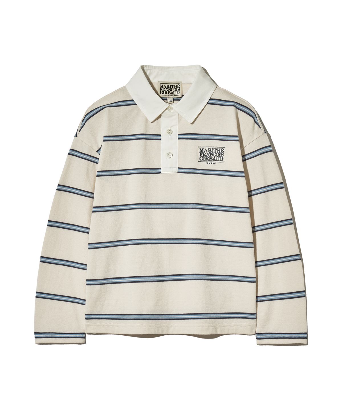 마리떼 키즈(MARITHÉ KIDS) KIDS COLLAR STRIPE LONG SLEEVE ivory