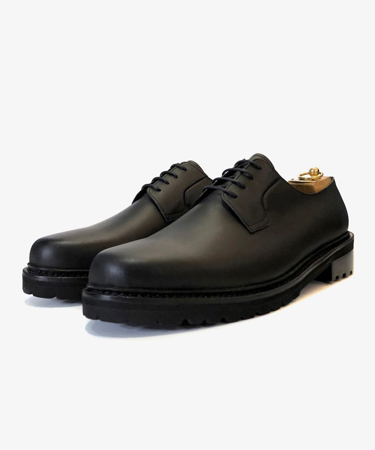 조앤슈(JOENSHOE) 휴만 블랙스티치 더비 워커 옥스퍼드 매트블랙