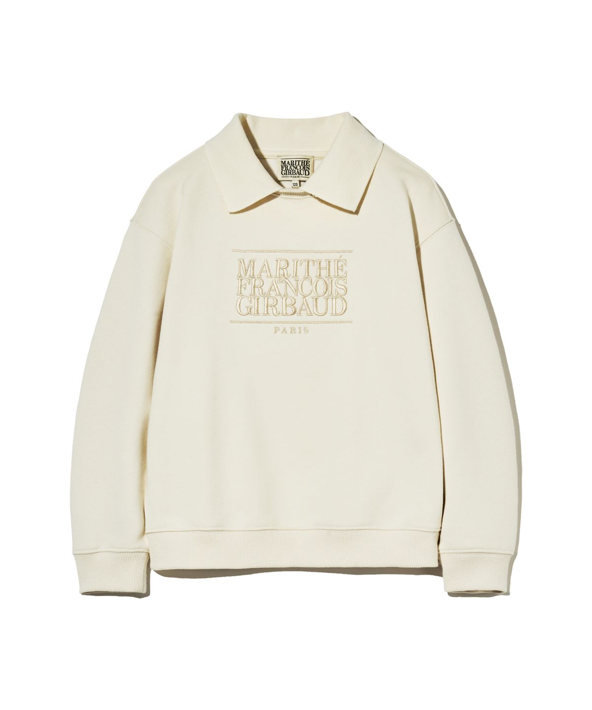 마리떼 키즈(MARITHÉ KIDS) KIDS CLASSIC LOGO COLLAR SWEATSHIRT ivory