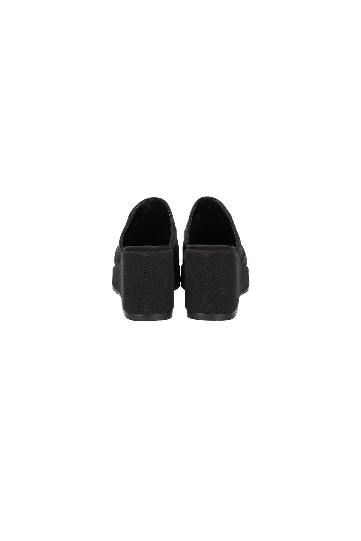 포트리스(4TRESS) PLATFORM WEDGE MULES 01 BLACK