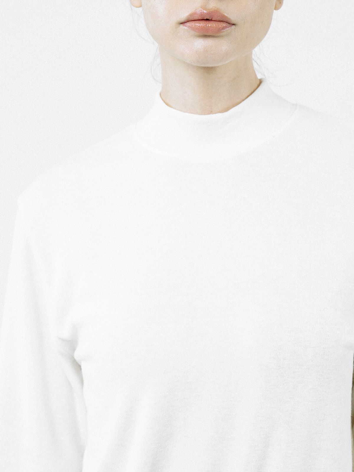 챈세스노이(CHANCE'S NOI) Fleece Half Turtleneck - White /W244TP02WH