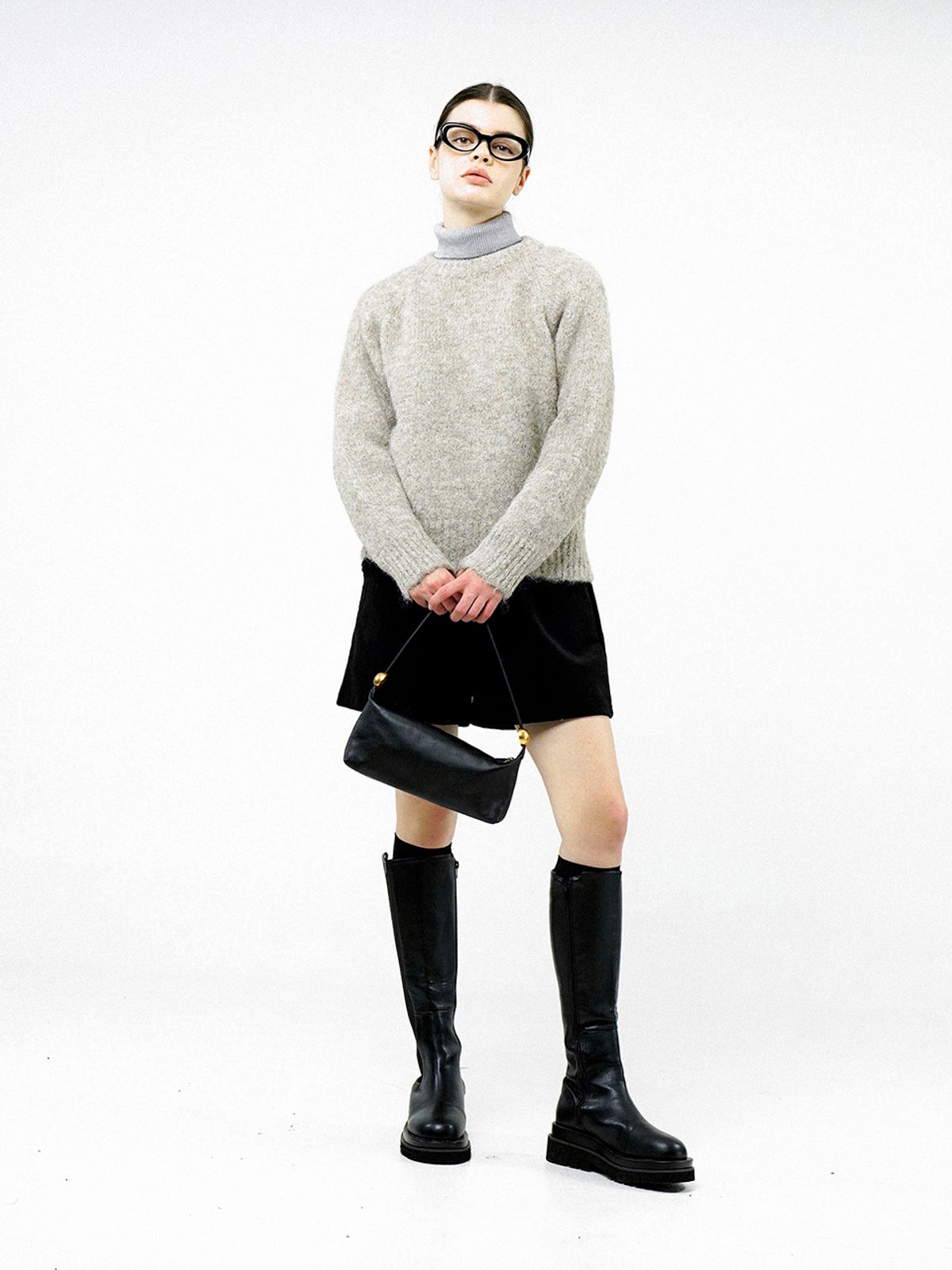 챈세스노이(CHANCE'S NOI) Boucle Reglan Round Knit - Beige /W244TP04BE