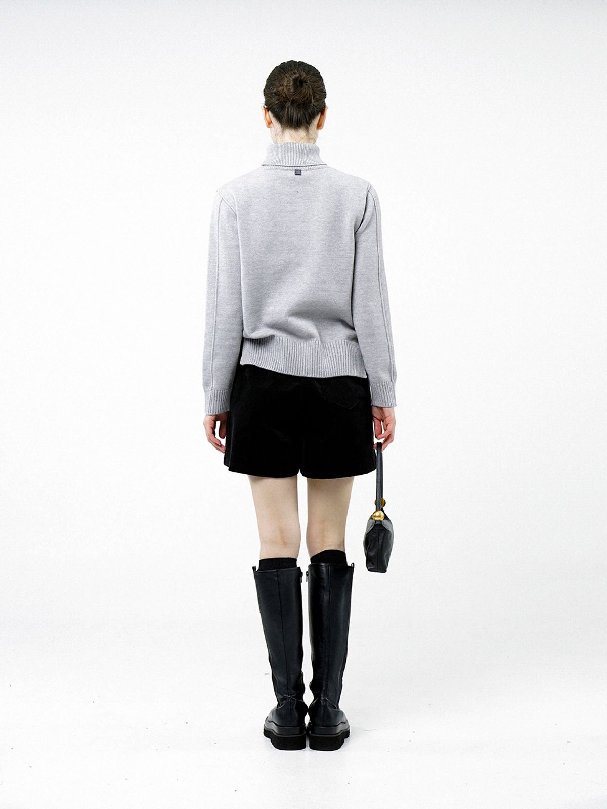 챈세스노이(CHANCE'S NOI) Soft Slit High Turtleneck - Melange /W244TP06ML