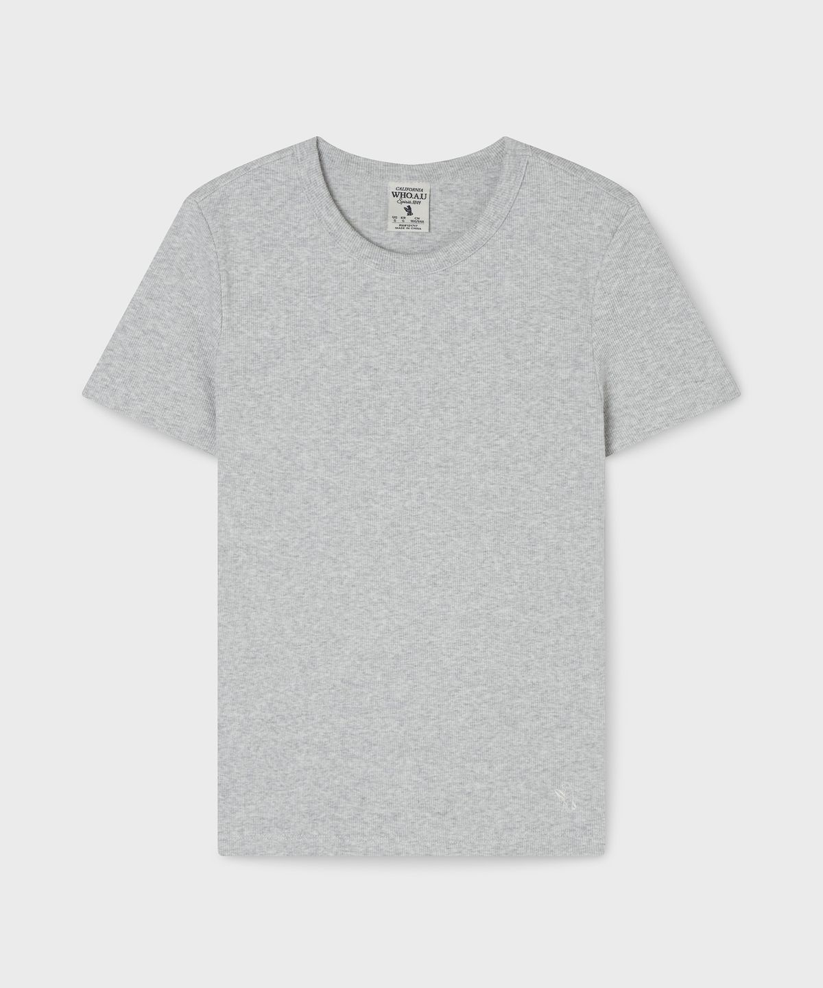 후아유(WHO.A.U) Ribbed Short Sleeve T-shirt / WHRAG2421F