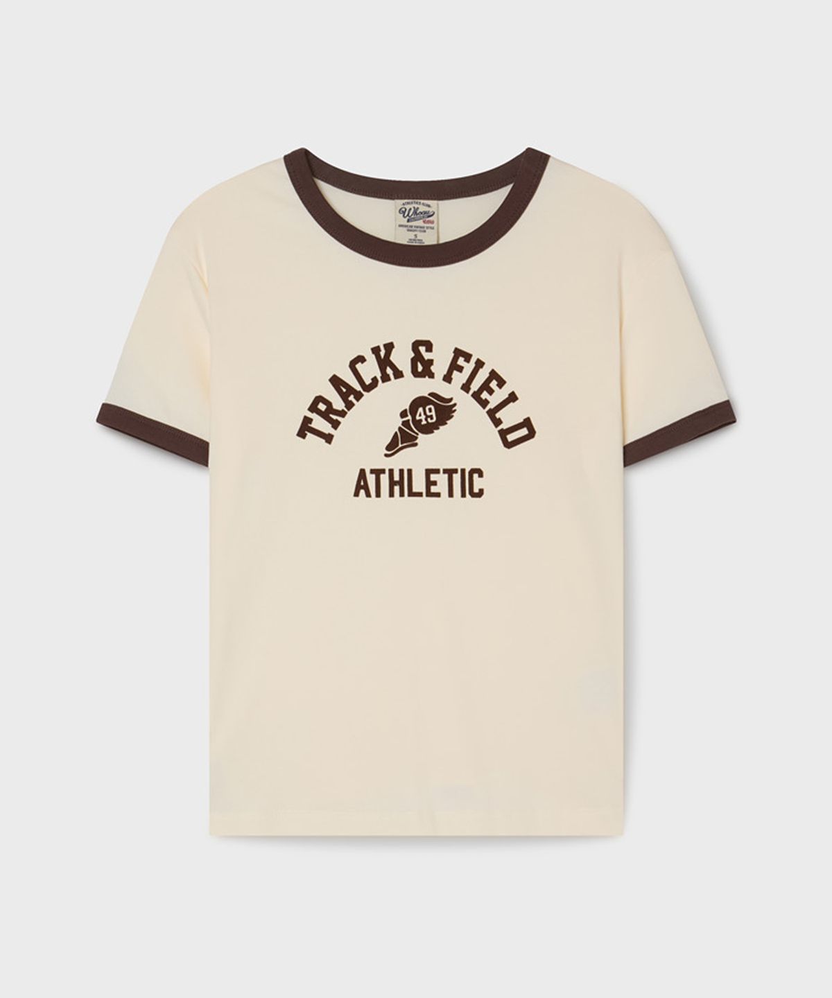 후아유(WHO.A.U) Campus Ringer T-shirt / WHRAG2323F
