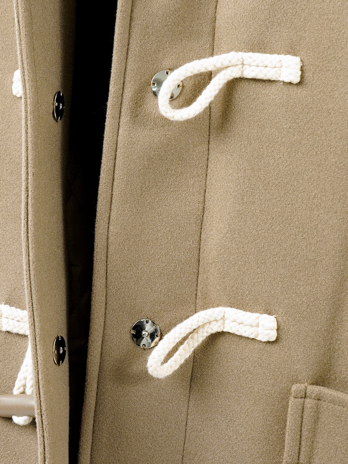 챈세스노이(CHANCE'S NOI) Oversized Snap Duffel Coat - Beige /W244OT01BE
