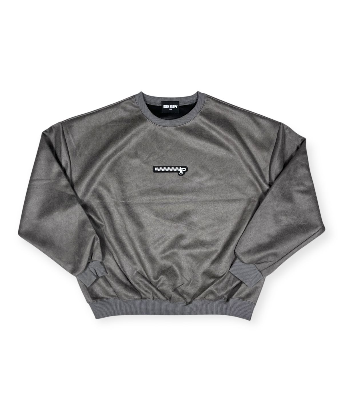 본슬리피(BORN SLIPPY) No Heart Suede Sweatshirts (Charcoal)