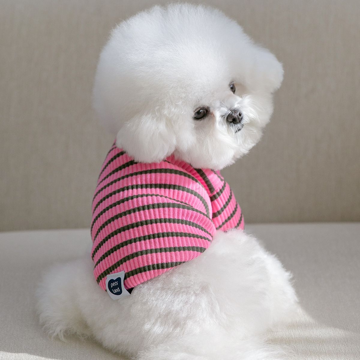 펫츠랜드(PETSLAND) 돌체하이넥티셔츠 핑크 S-2XL