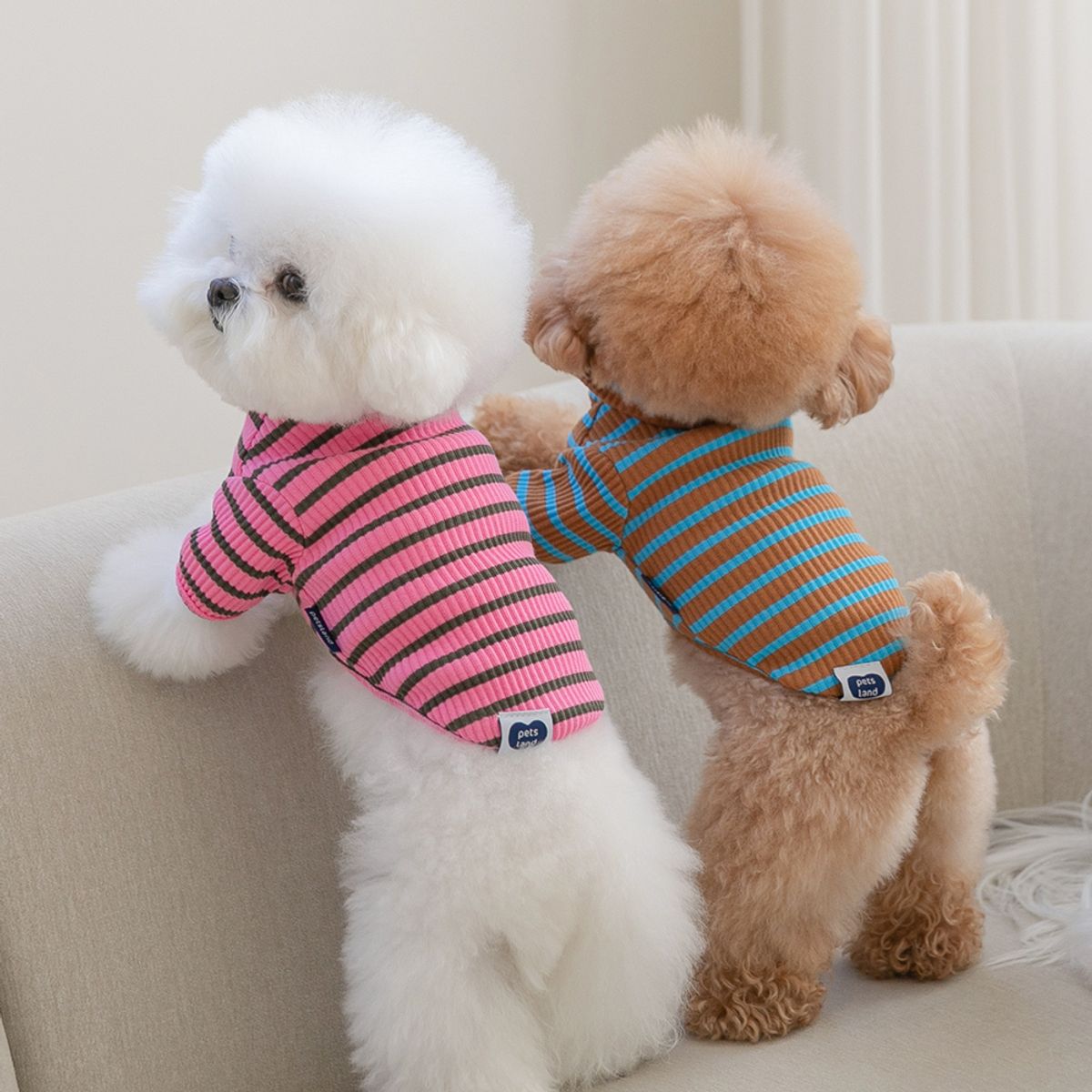펫츠랜드(PETSLAND) 돌체하이넥티셔츠 핑크 S-2XL