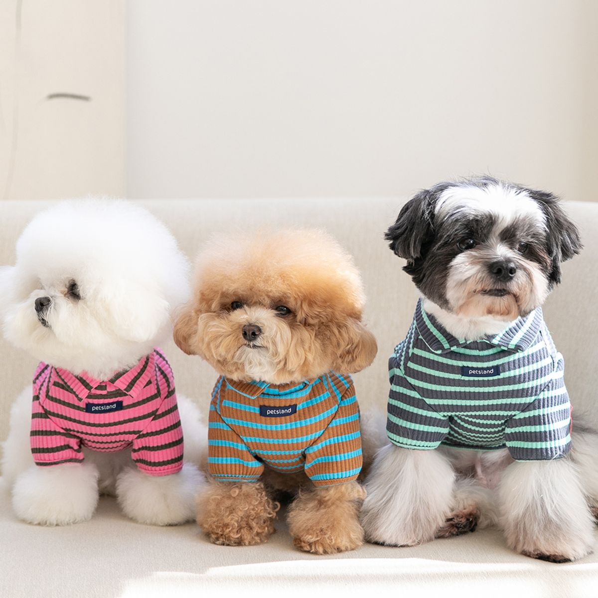 펫츠랜드(PETSLAND) 돌체하이넥티셔츠 핑크 S-2XL