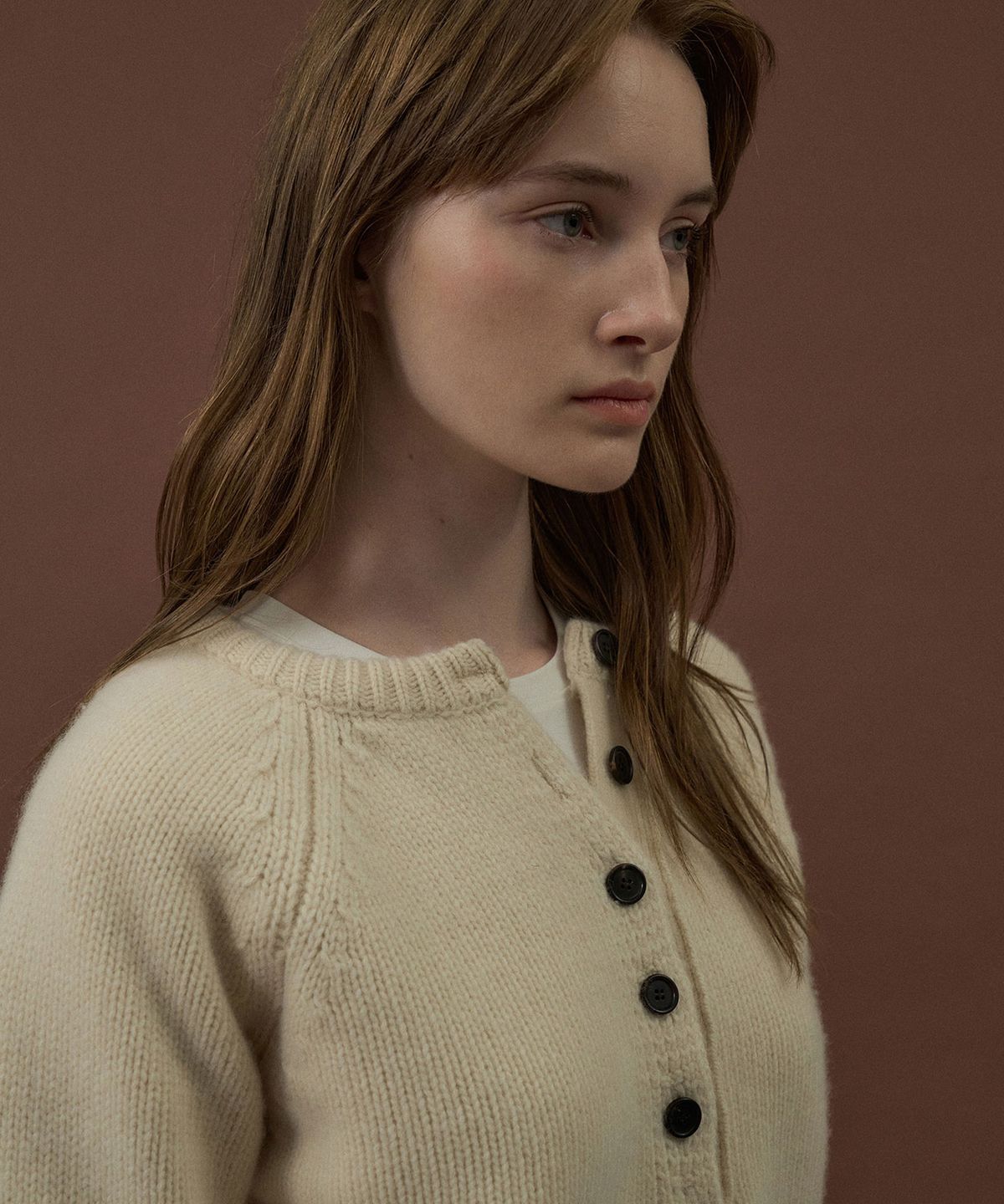 라메레이(LAMEREI) Half-Open Knit Top[LMBDWIKN263]-Cream