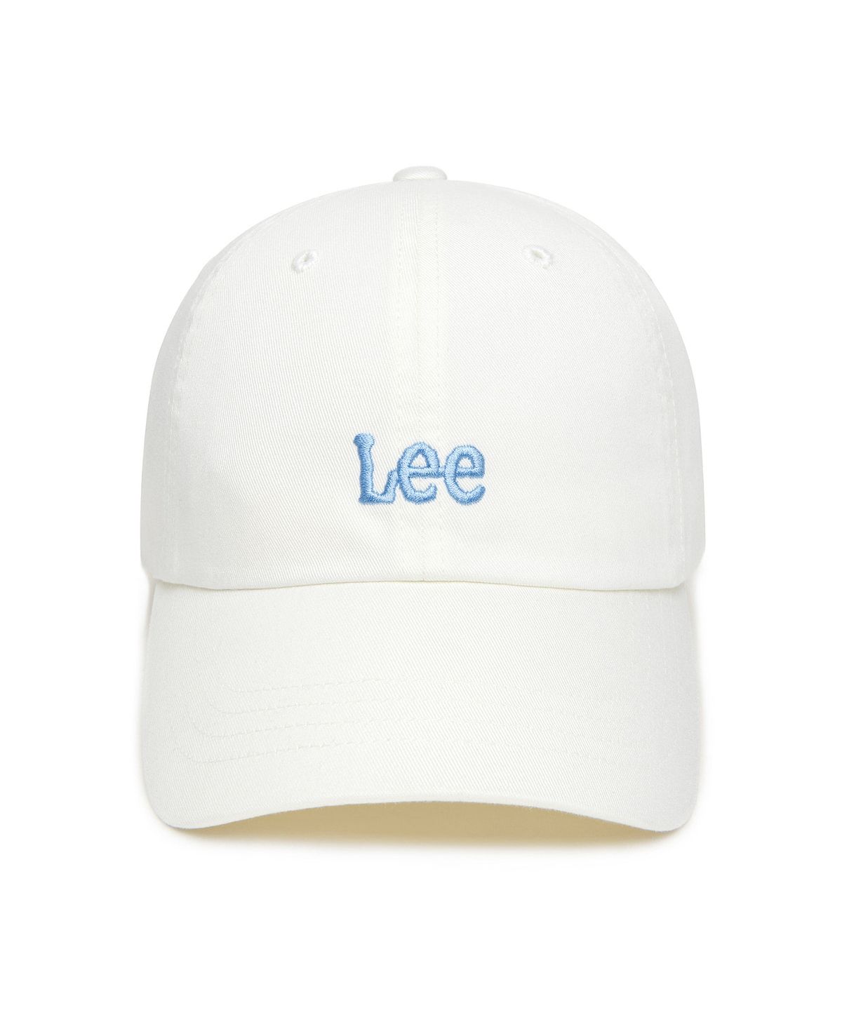 리(LEE) 스몰 트위치 로고 코튼 커브 볼캡 화이트