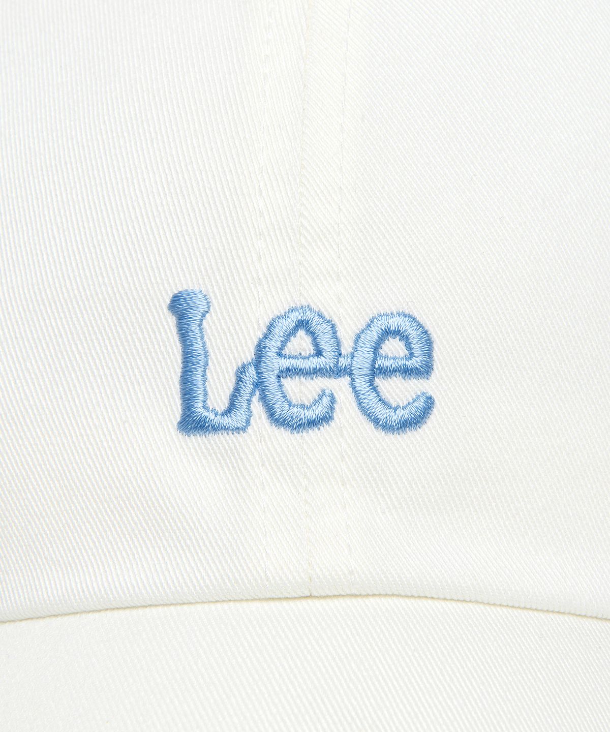 리(LEE) 스몰 트위치 로고 코튼 커브 볼캡 화이트