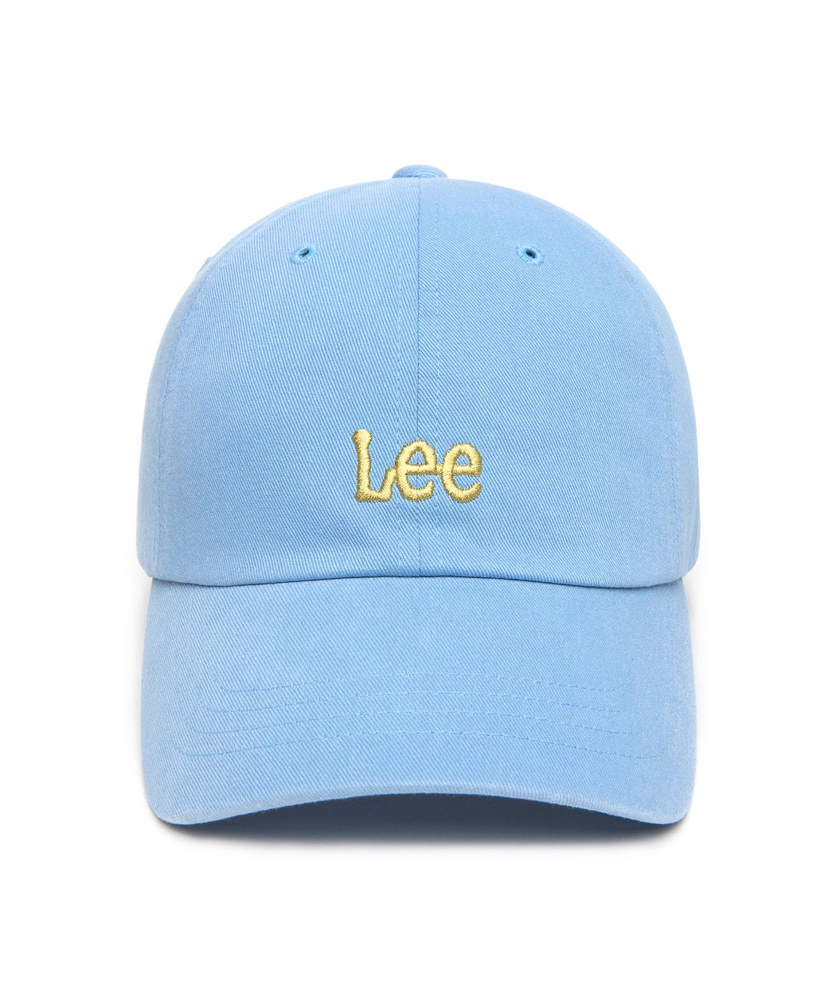 리(LEE) 스몰 트위치 로고 코튼 커브 볼캡 라이트 블루