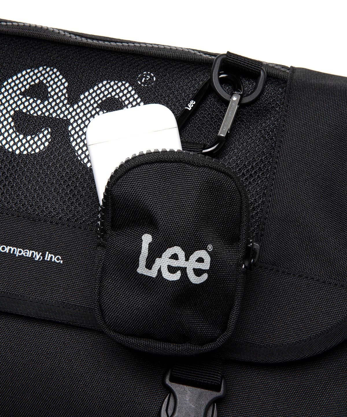 리(LEE) 코듀라 메쉬 메신저백 블랙