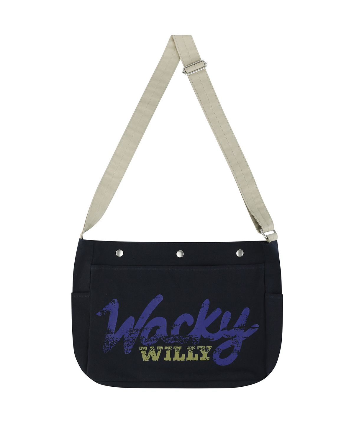 와키윌리(WACKY WILLY) 크로스 에코백 네이비