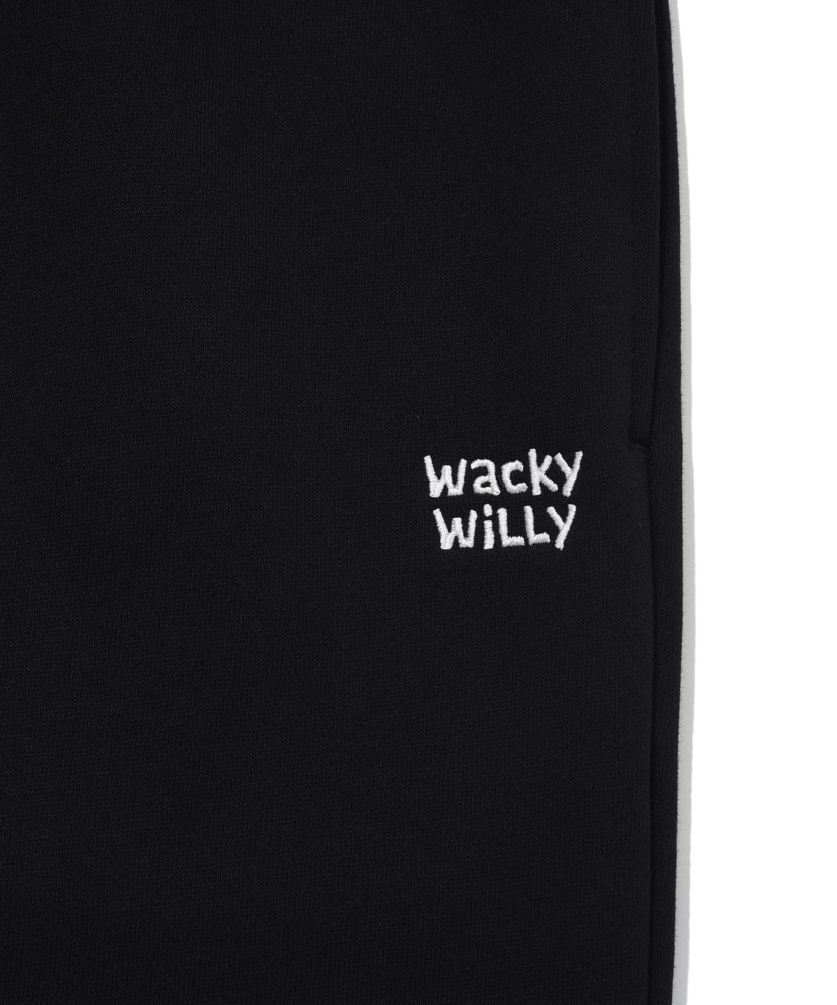 와키윌리(WACKY WILLY) 시그니처 스웻 조거 팬츠 블랙