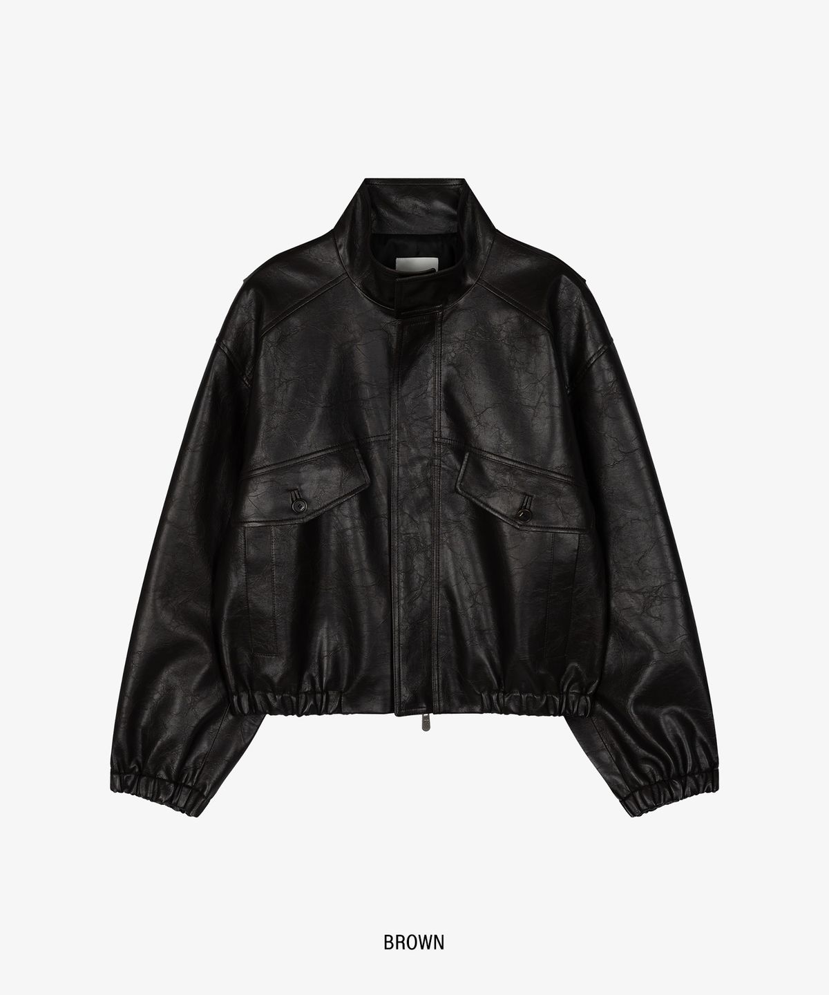 그로브(GROVE) BASTON LEATHER ZIP-UP JACKET