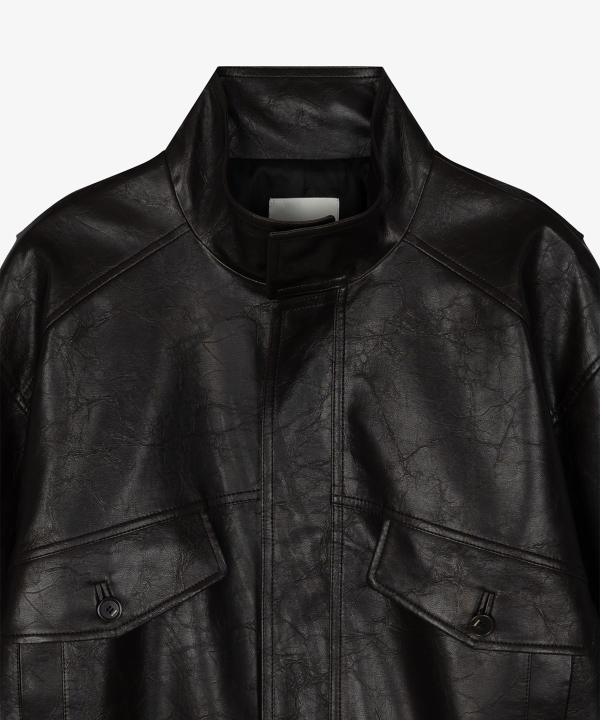 그로브(GROVE) BASTON LEATHER ZIP-UP JACKET