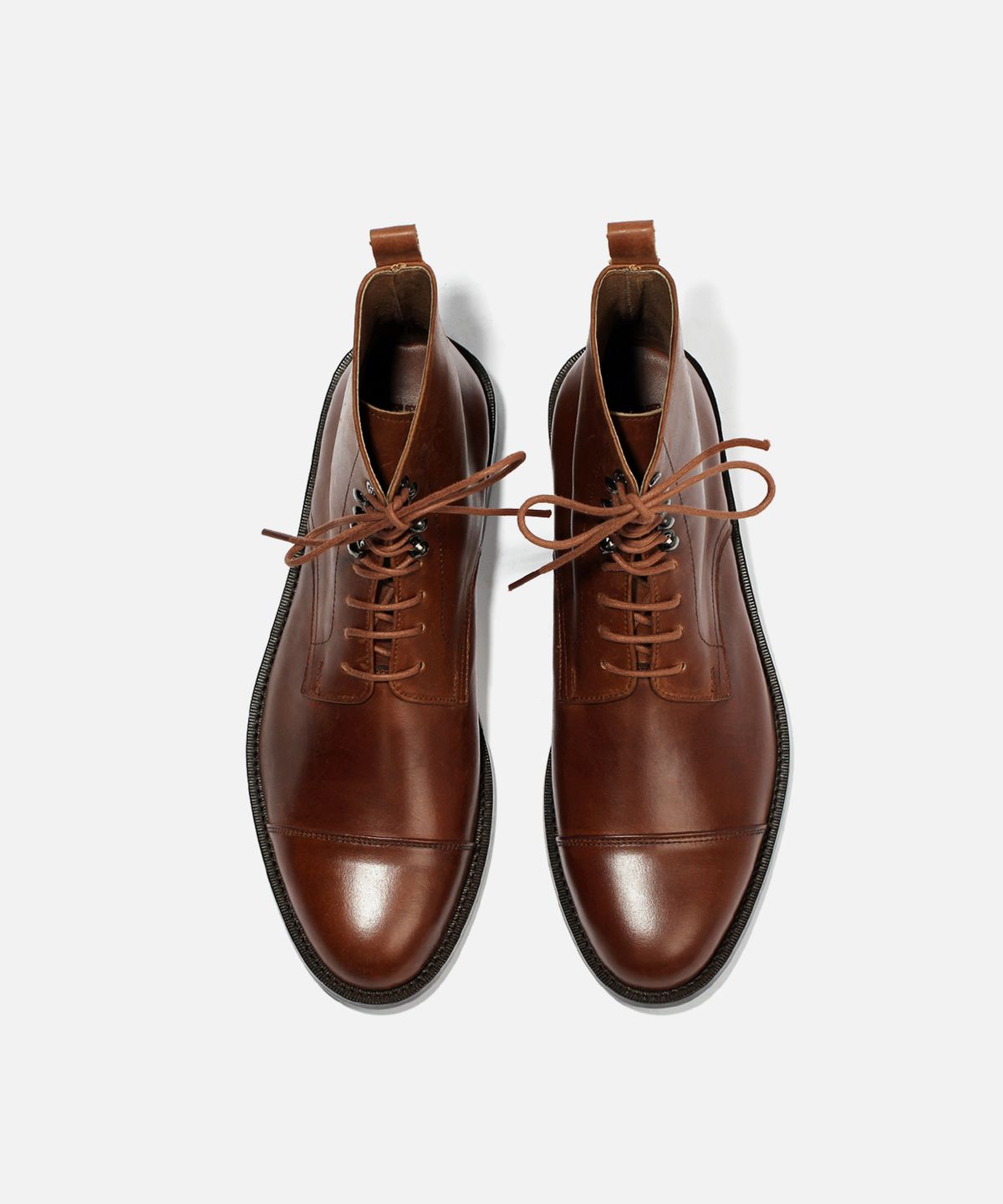 커스텀무드(CUSTOMMOOD) 보스턴 레이스업 워커 부츠(italy oil brown)