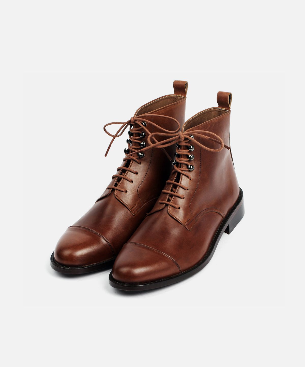 커스텀무드(CUSTOMMOOD) 보스턴 레이스업 워커 부츠(italy oil brown)