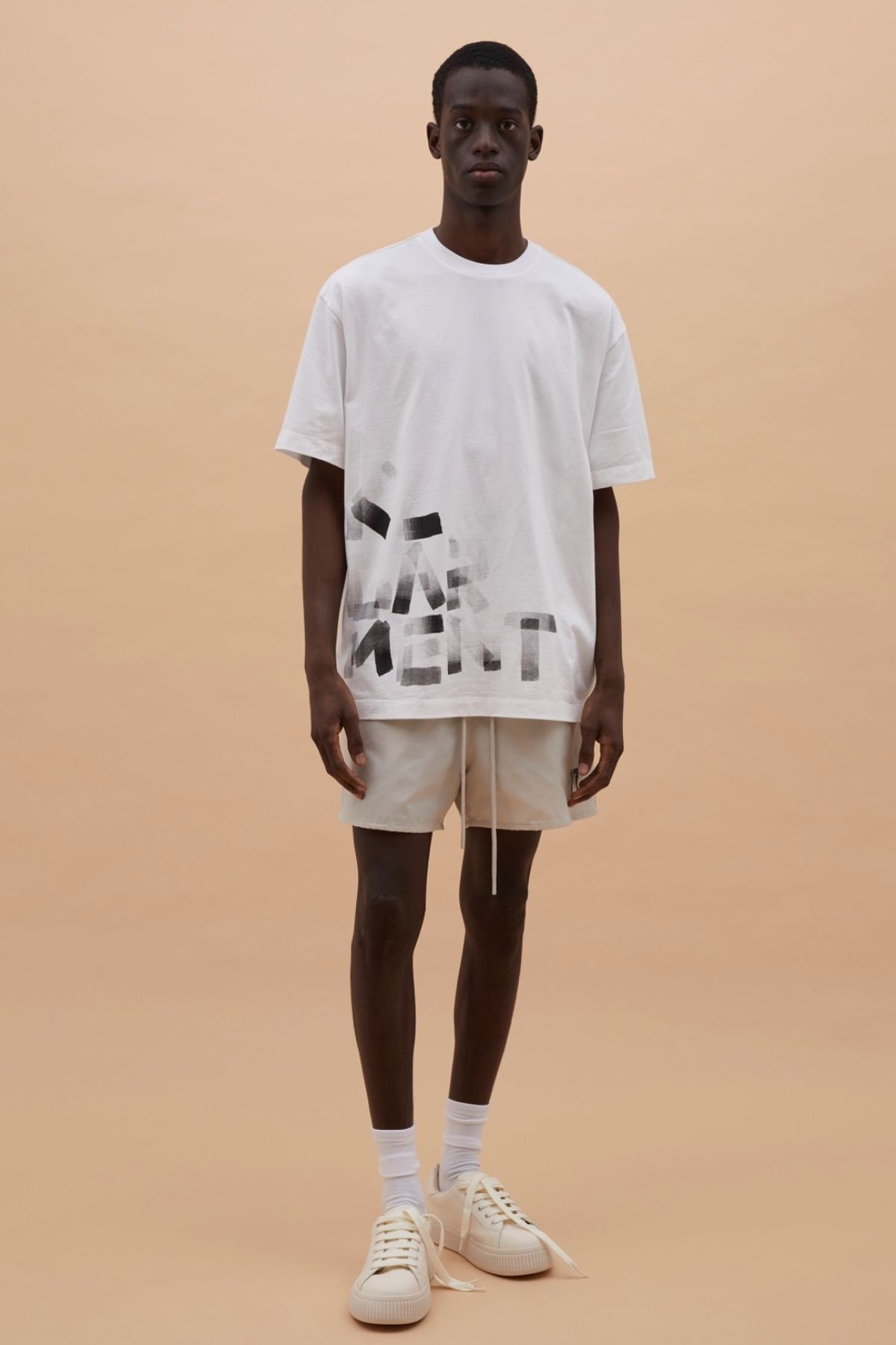 카먼트(K-GARMENT) (UNI) 나일론 트랙쇼츠 BEIGE