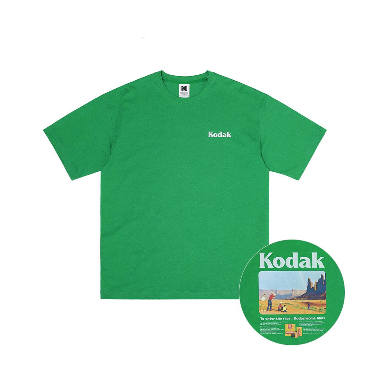 코닥(KODAK) 씨너리 백그래픽 반팔티셔츠 GREEN