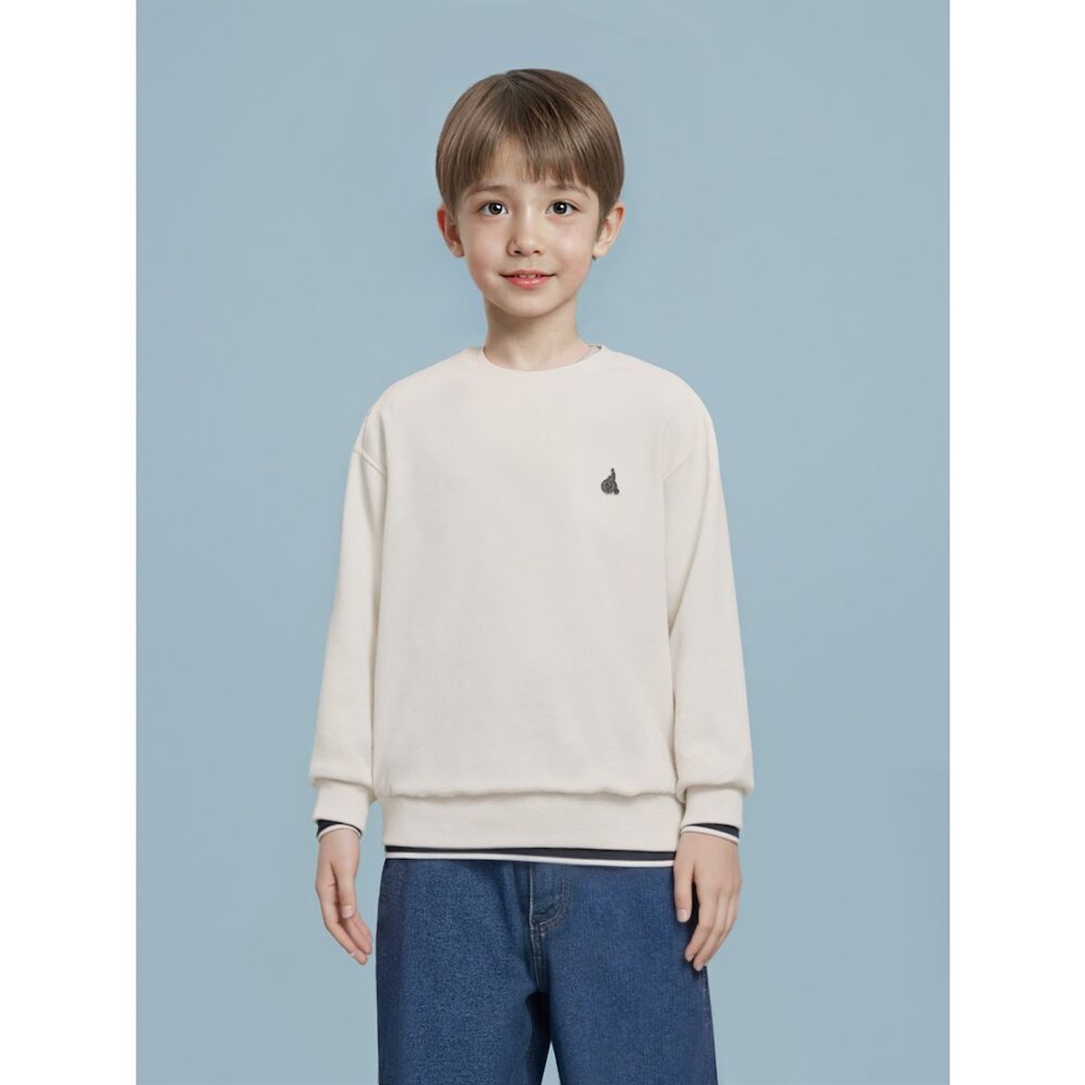 빈폴 키즈(BEANPOLE KIDS) [Essential] 스웨트 셔츠  아이보리 (BI5141UE10)
