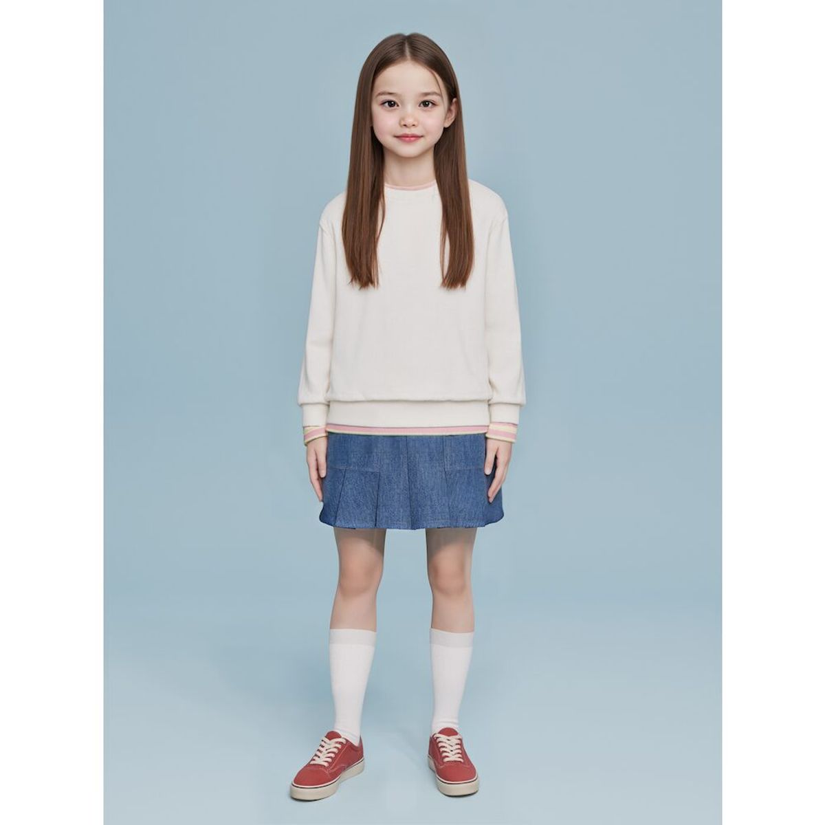 빈폴 키즈(BEANPOLE KIDS) [Essential] 스웨트 셔츠  아이보리 (BI5141UE10)