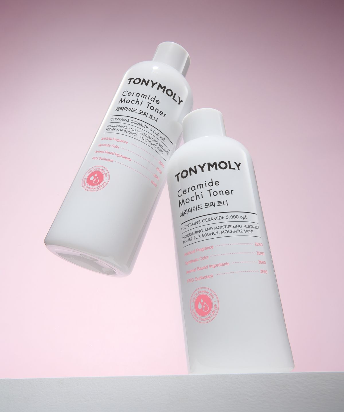 토니모리(TONYMOLY) [2pack] 세라마이드 모찌 토너 500ml (+미스트공병+ 에멀전30ml+팩투폼 20ml)