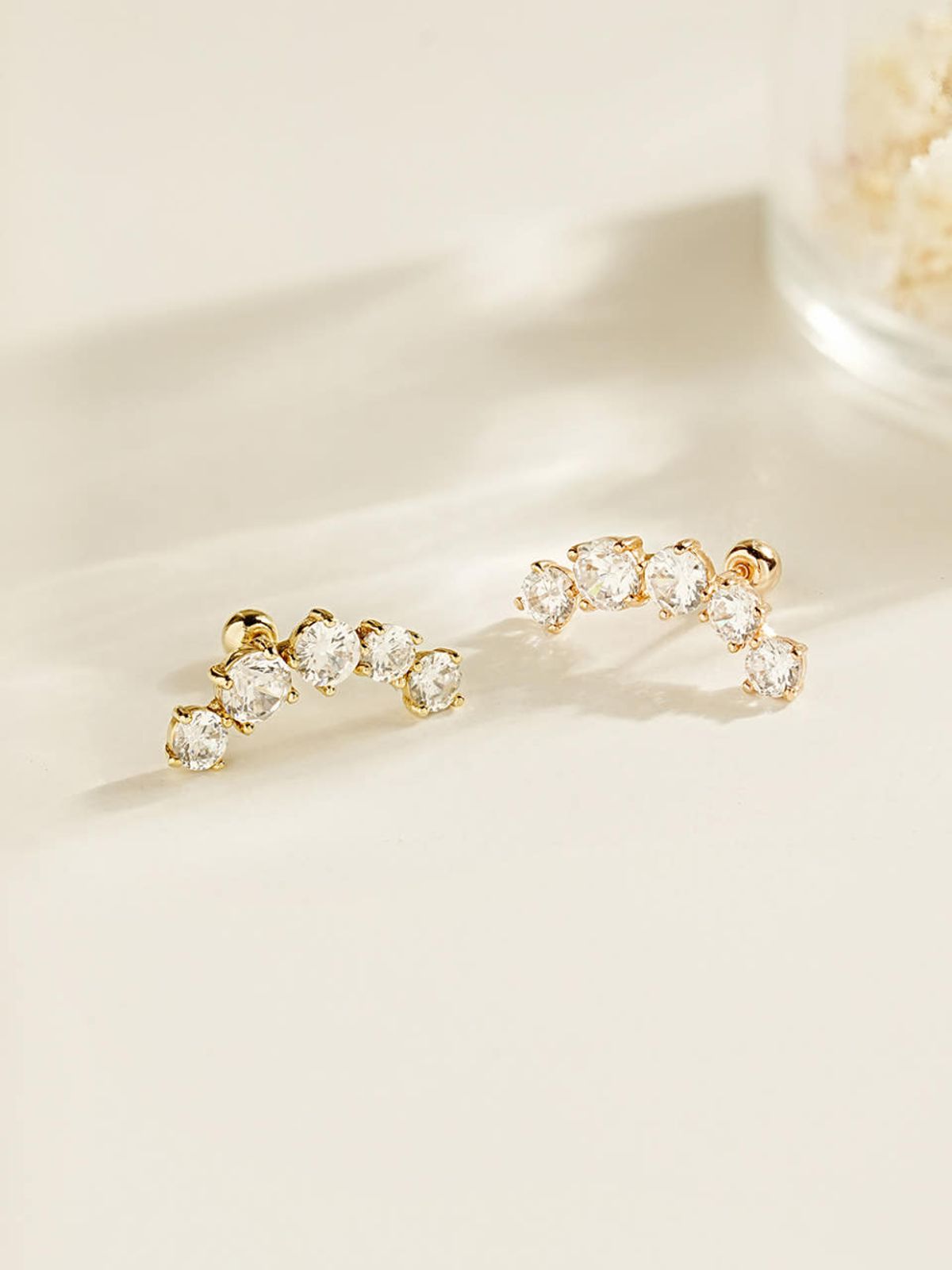 미니멀피어싱(MINIMALPIERCING) 14K 스페이스 큐빅 커브 피어싱 귀걸이