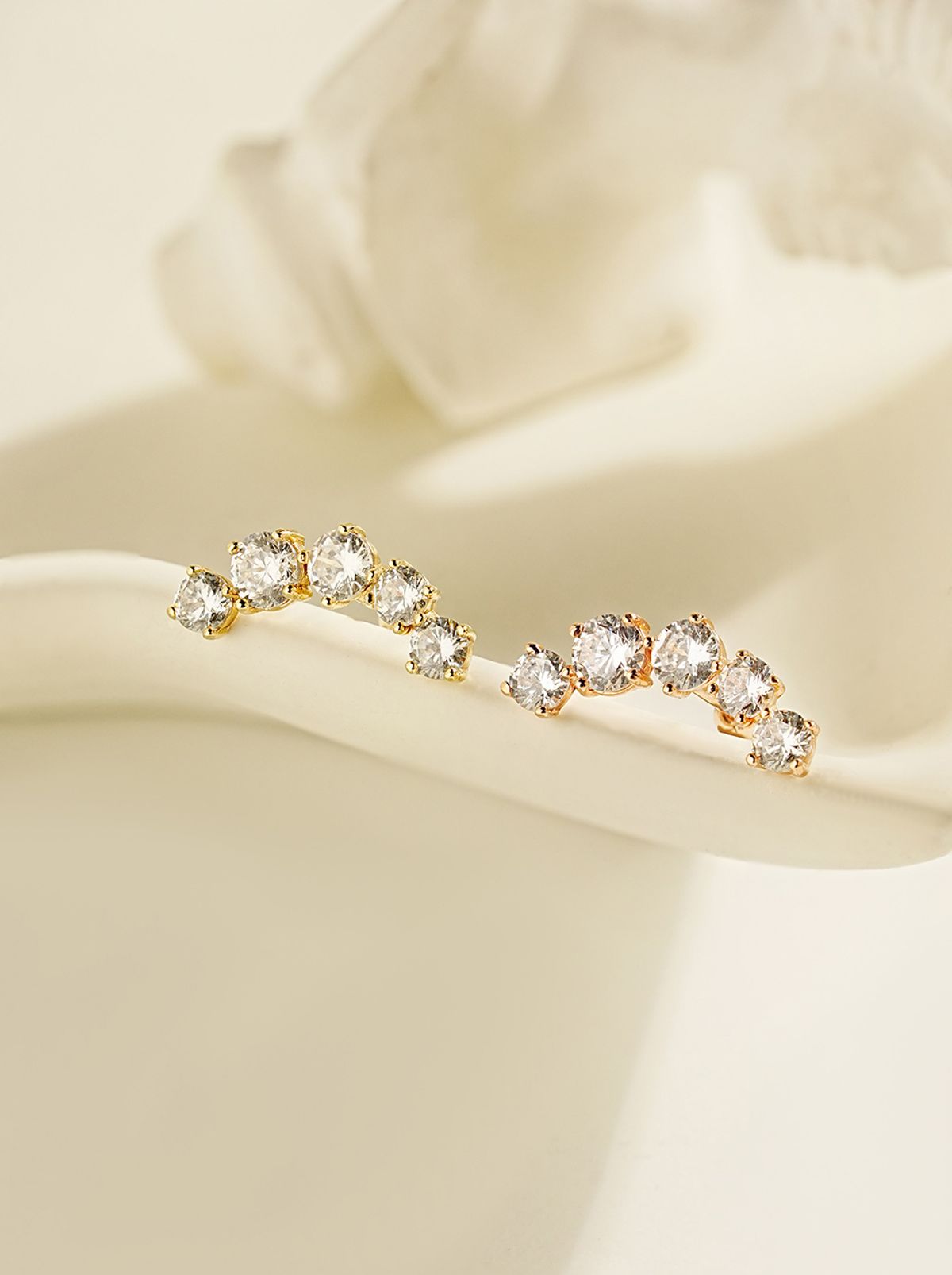 미니멀피어싱(MINIMALPIERCING) 14K 스페이스 큐빅 커브 피어싱 귀걸이